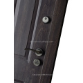 Porte de sécurité en bois de conception de conception populaire Porte de sécurité en fer frontal avec 2ème serrure Handle séparée
